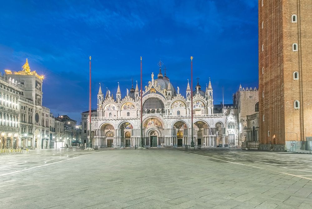 Italy-Venice St Marks Basilica built in the 11th century at dawn